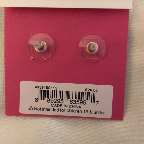 Betsey Johnson Gold Tone Cruise Control Anchor Stud Earrings Crystal Accents NWT - Picture 10 of 11